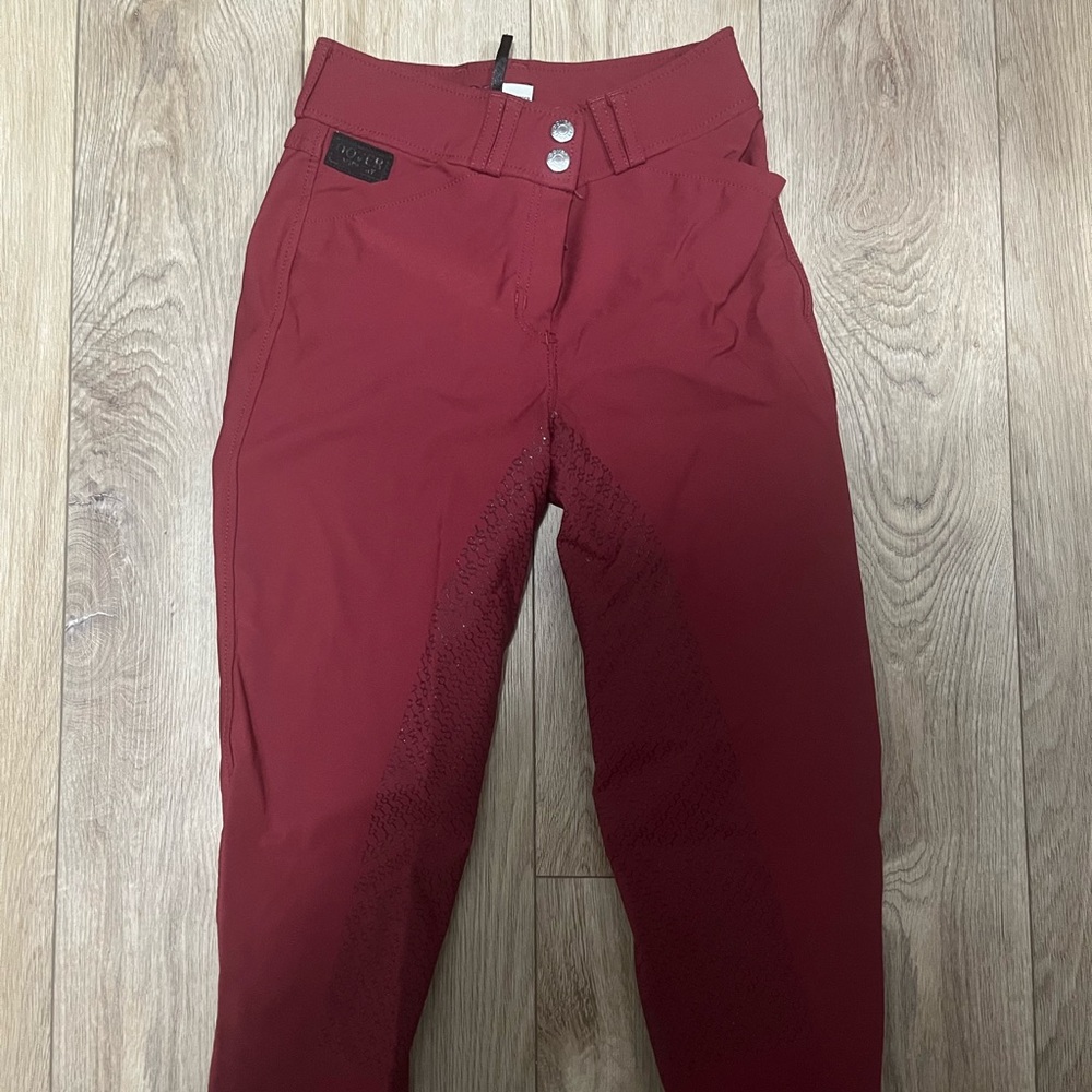 Dover Saddlery Ladies’ Dalton Full Seat breeches - Size 24 in Cranberry